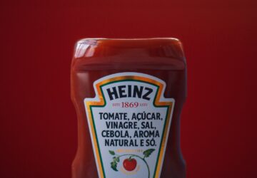 1869 Heinz tomato ketchup bottle close-up photography