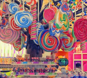 multicolored lollipops
