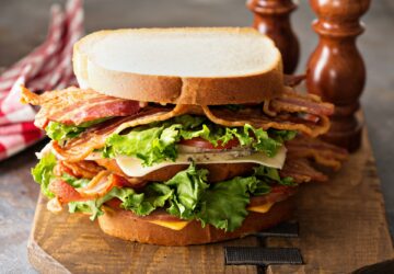 Big BLT, bacon lettuce and tomato sandwich